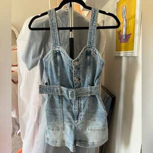 Blue denim Alice and Olivia romper